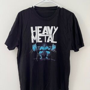 Men’s Black Workout Heavy Metal Graphic T-Shirt